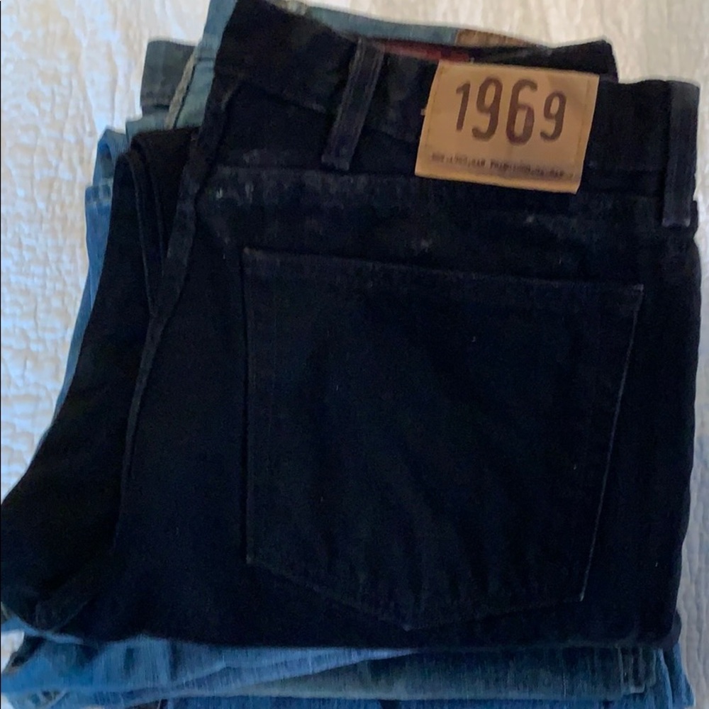 Black denim jeans